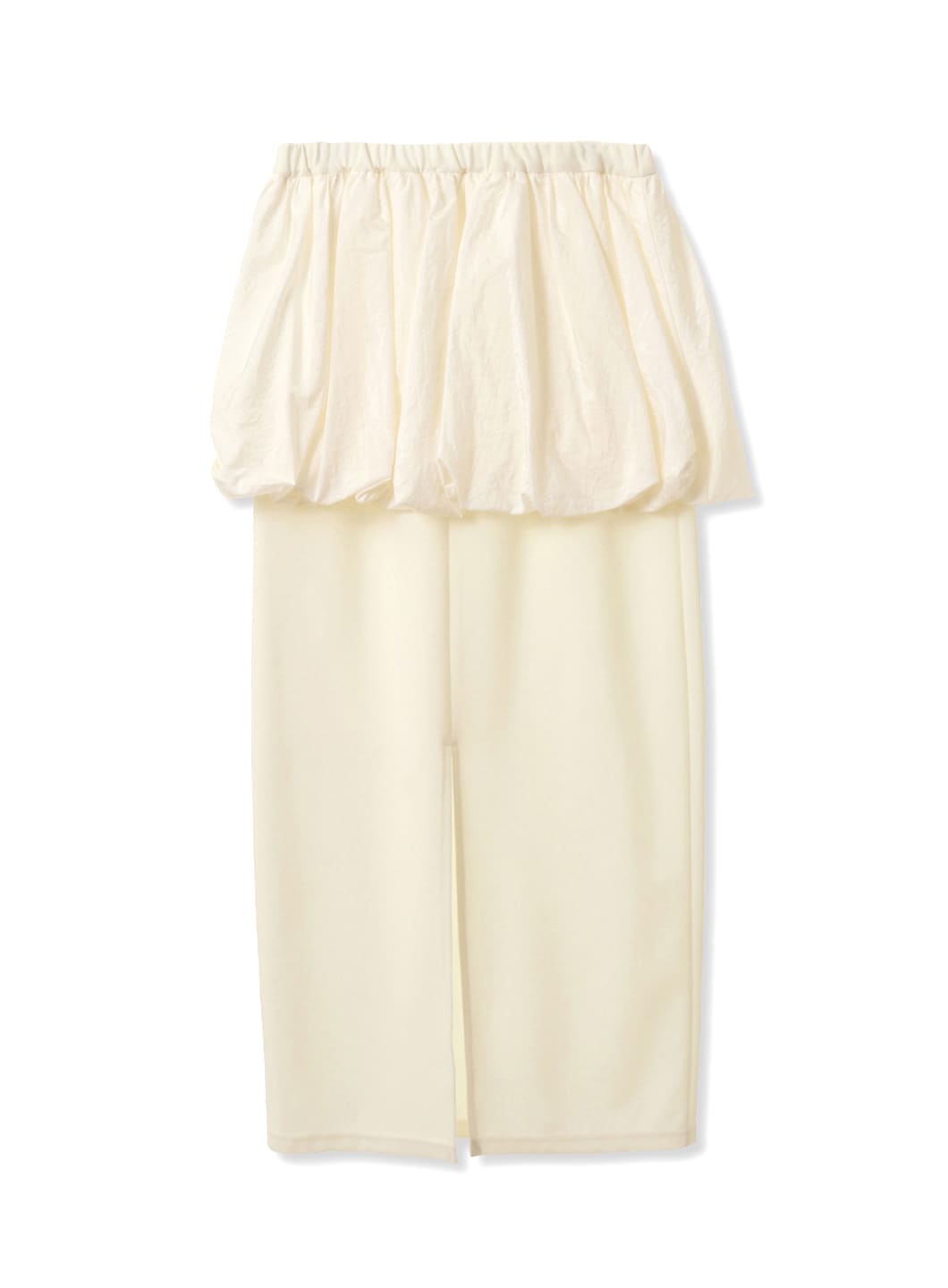 バルーンペプラムタイトスカート