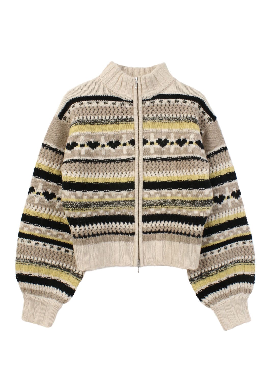 【11/20発売】マルチボーダージップニット