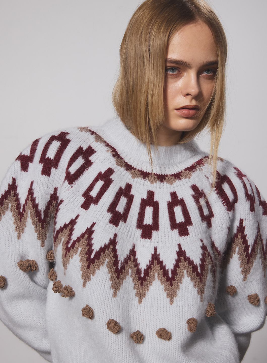 【11/13発売】ノルディック柄ニット