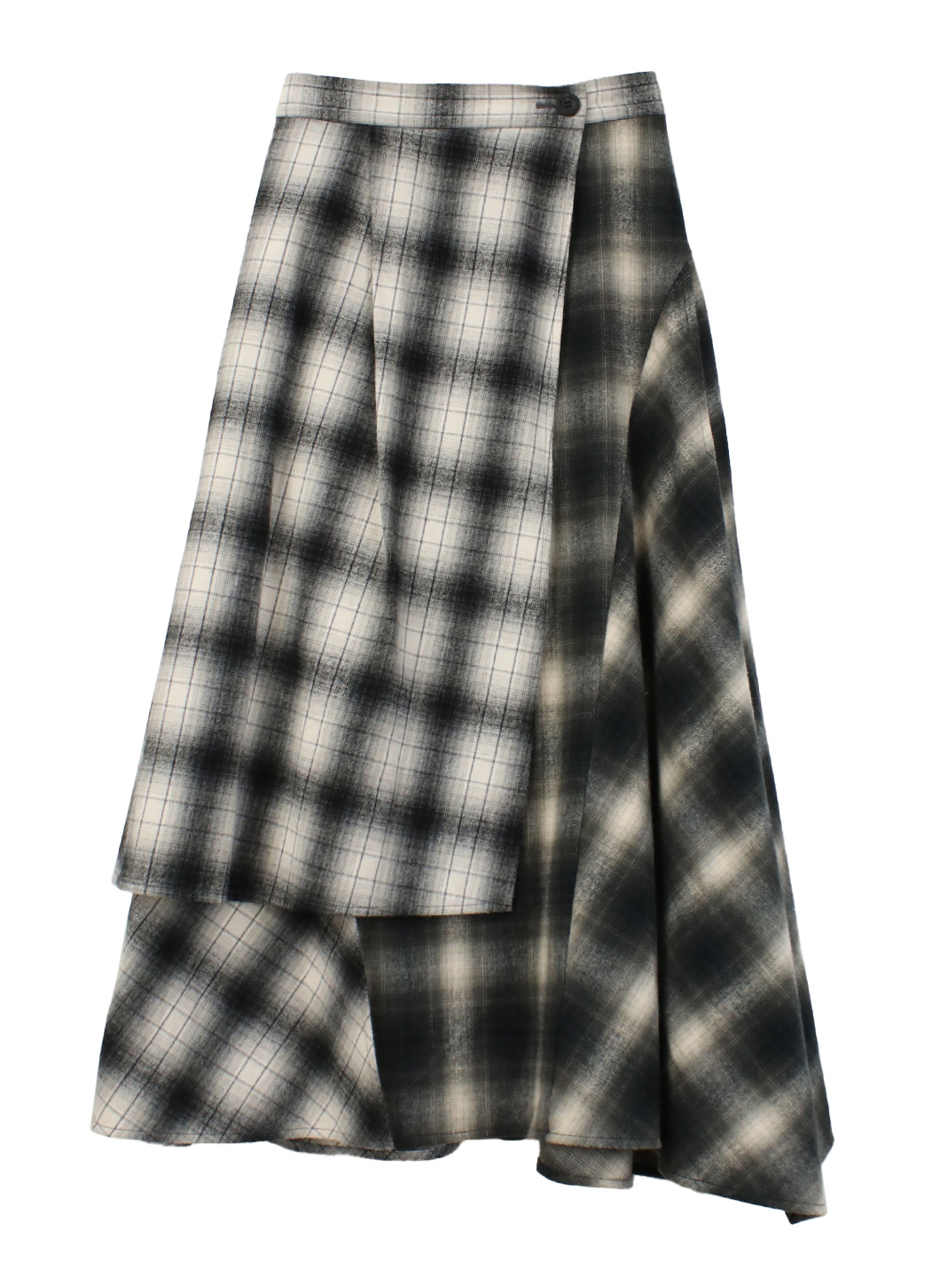 パネルチェックラップスカート