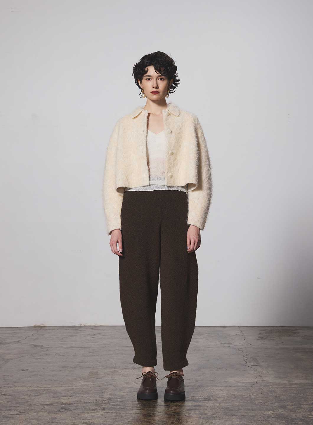 【10/23発売】ニットバレルレッグパンツ