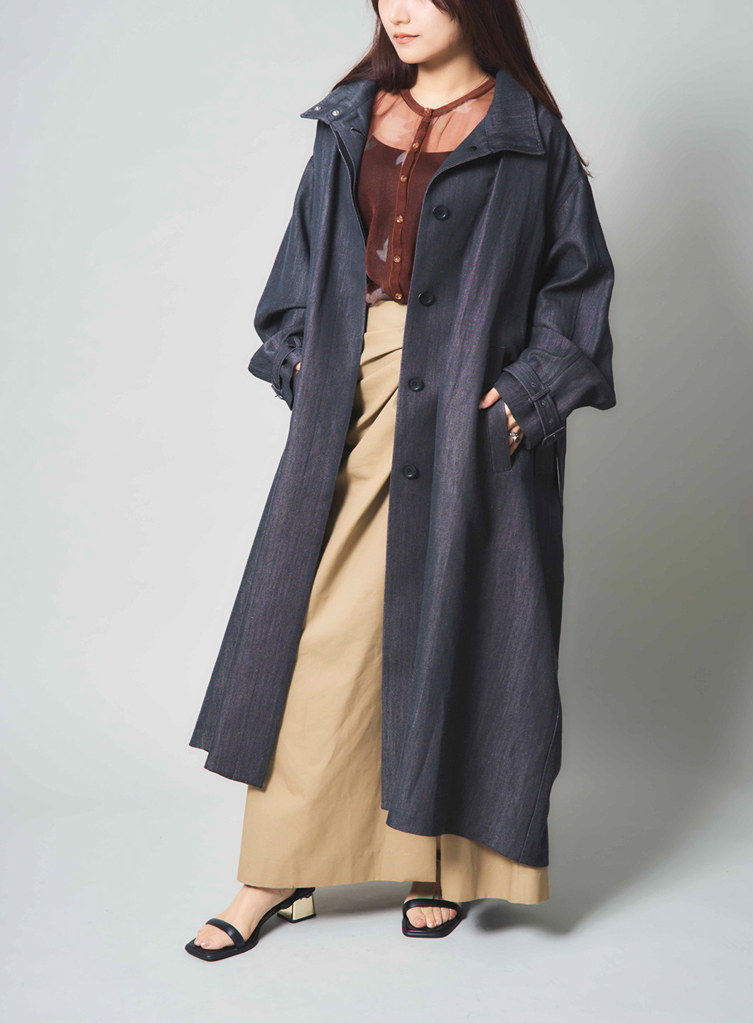 【2/19発売】リネンビッグロングコート