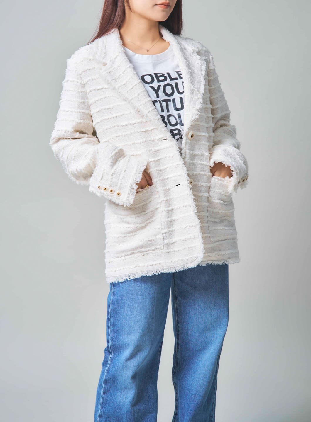 【先行受注】ツイードビッグテーラードジャケット