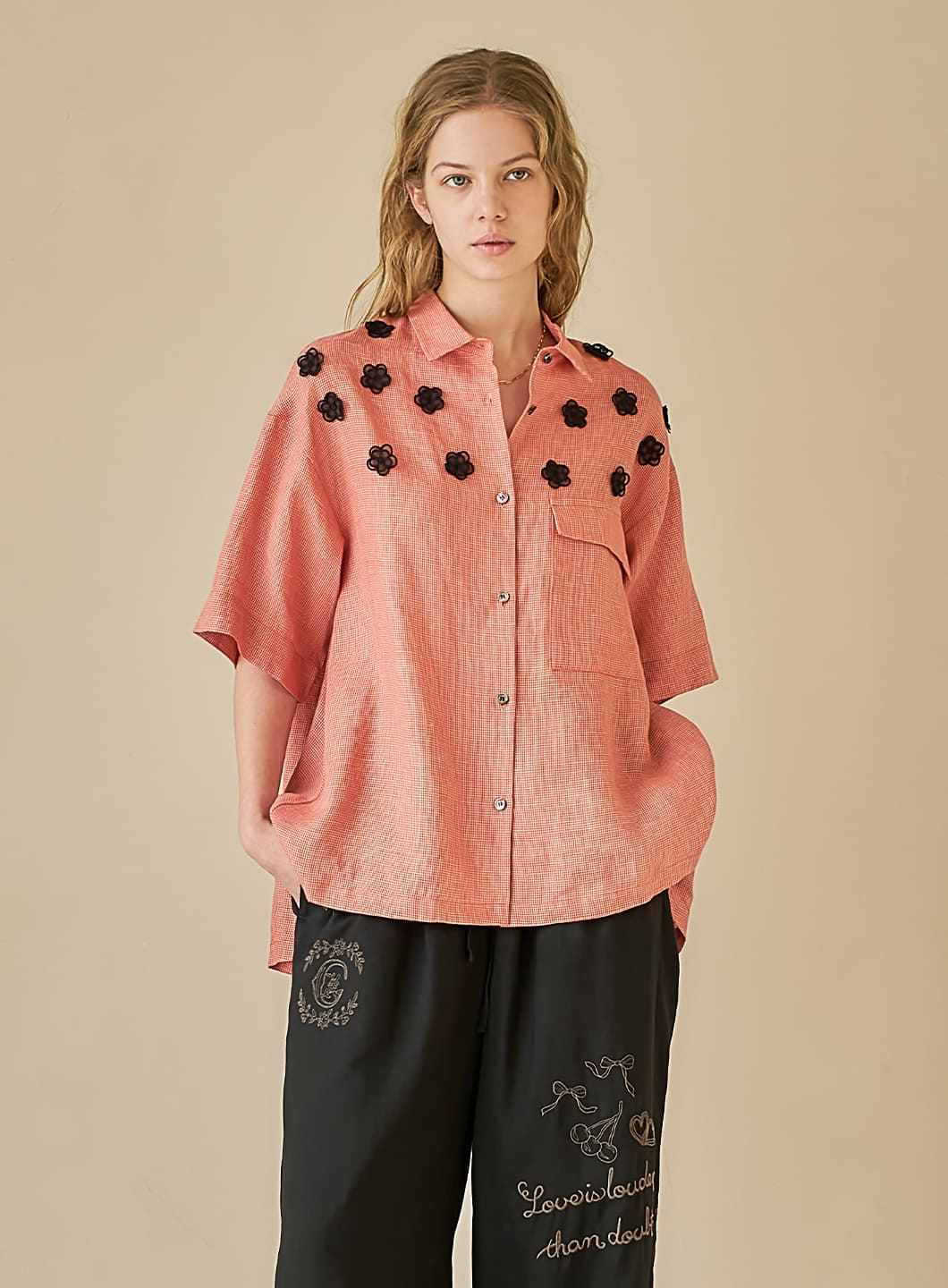 【3/19発売】モチーフリネンシャツ