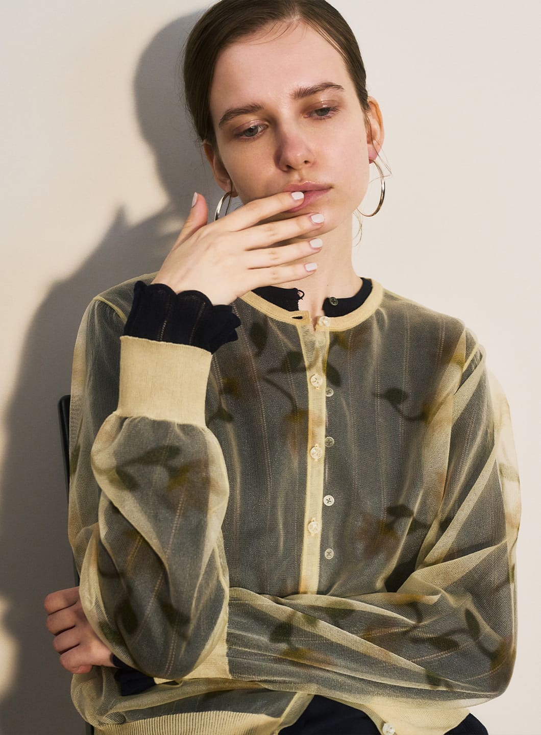 【2/12発売】花柄シアーカーディガン