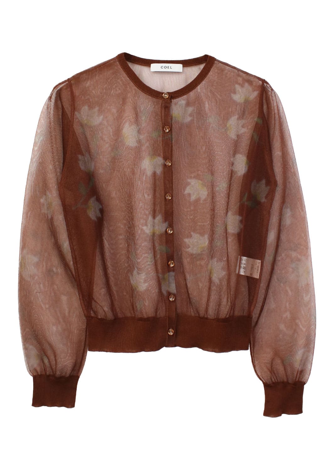 【2/12発売】花柄シアーカーディガン