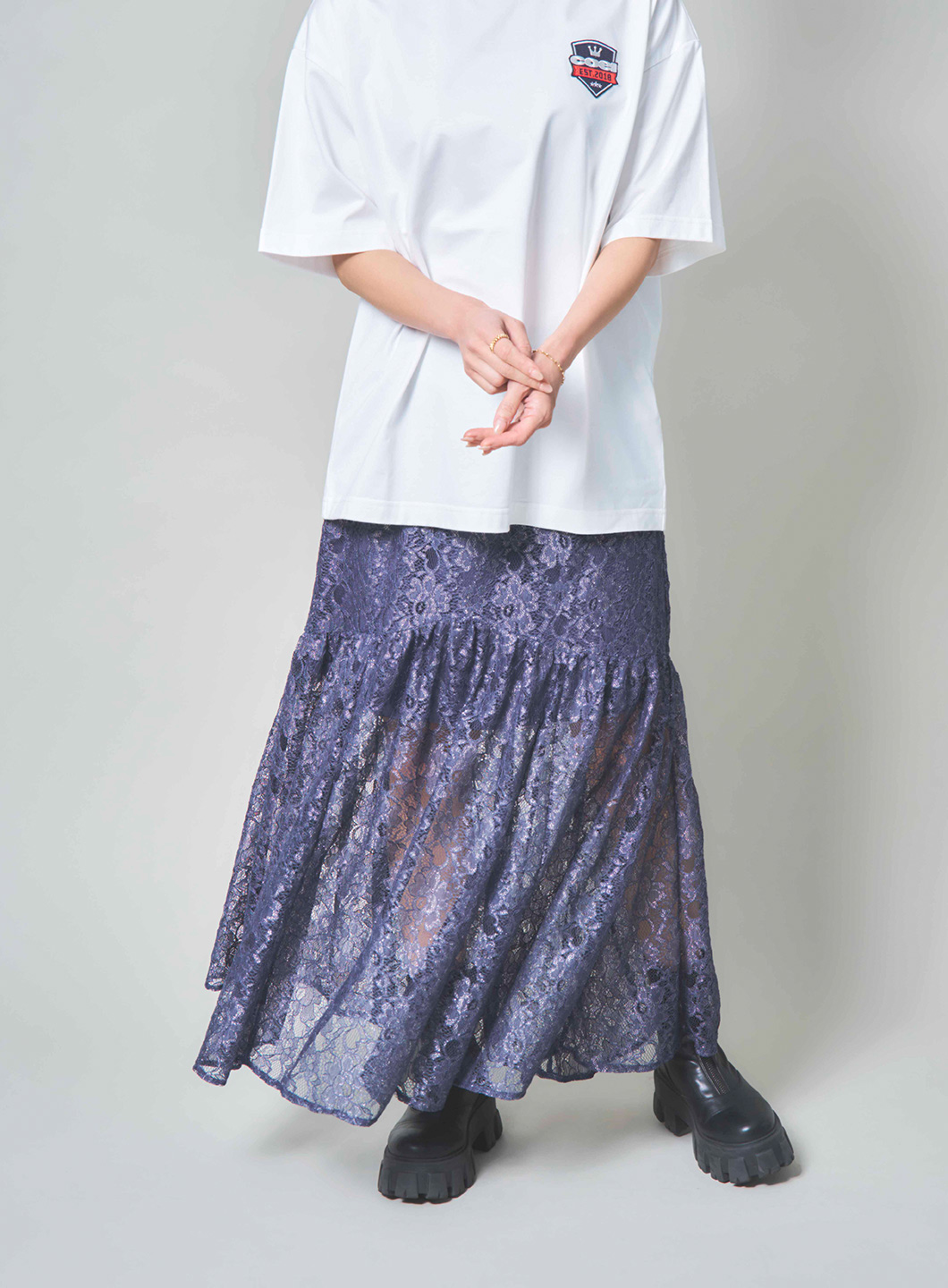 【2/19発売】シャイニーレーススカート