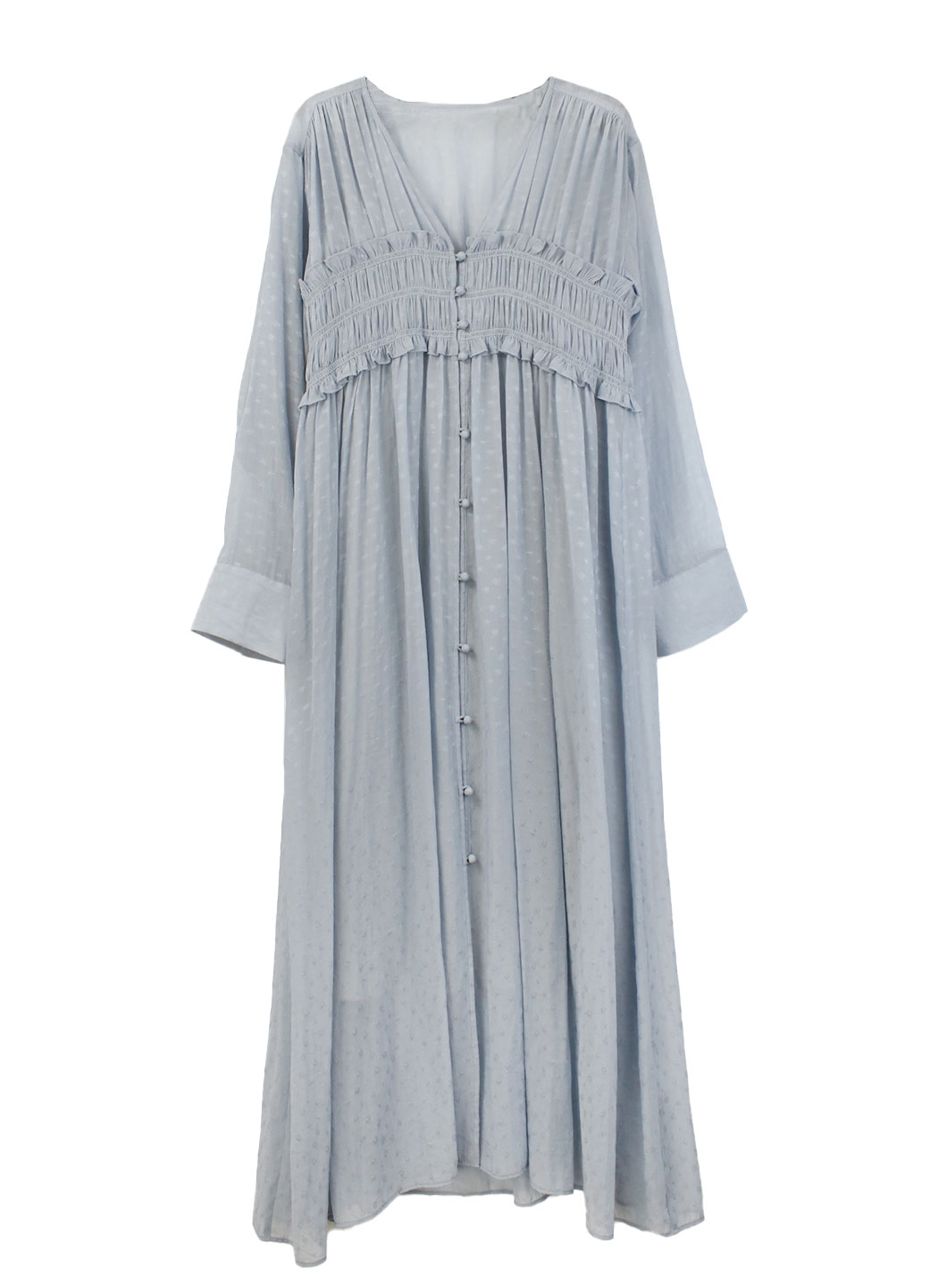 【2/5発売】フロントボタンギャザーワンピース